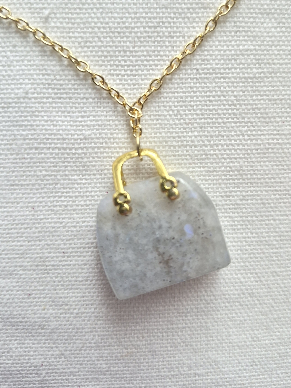 Moonstone Handbag Necklace